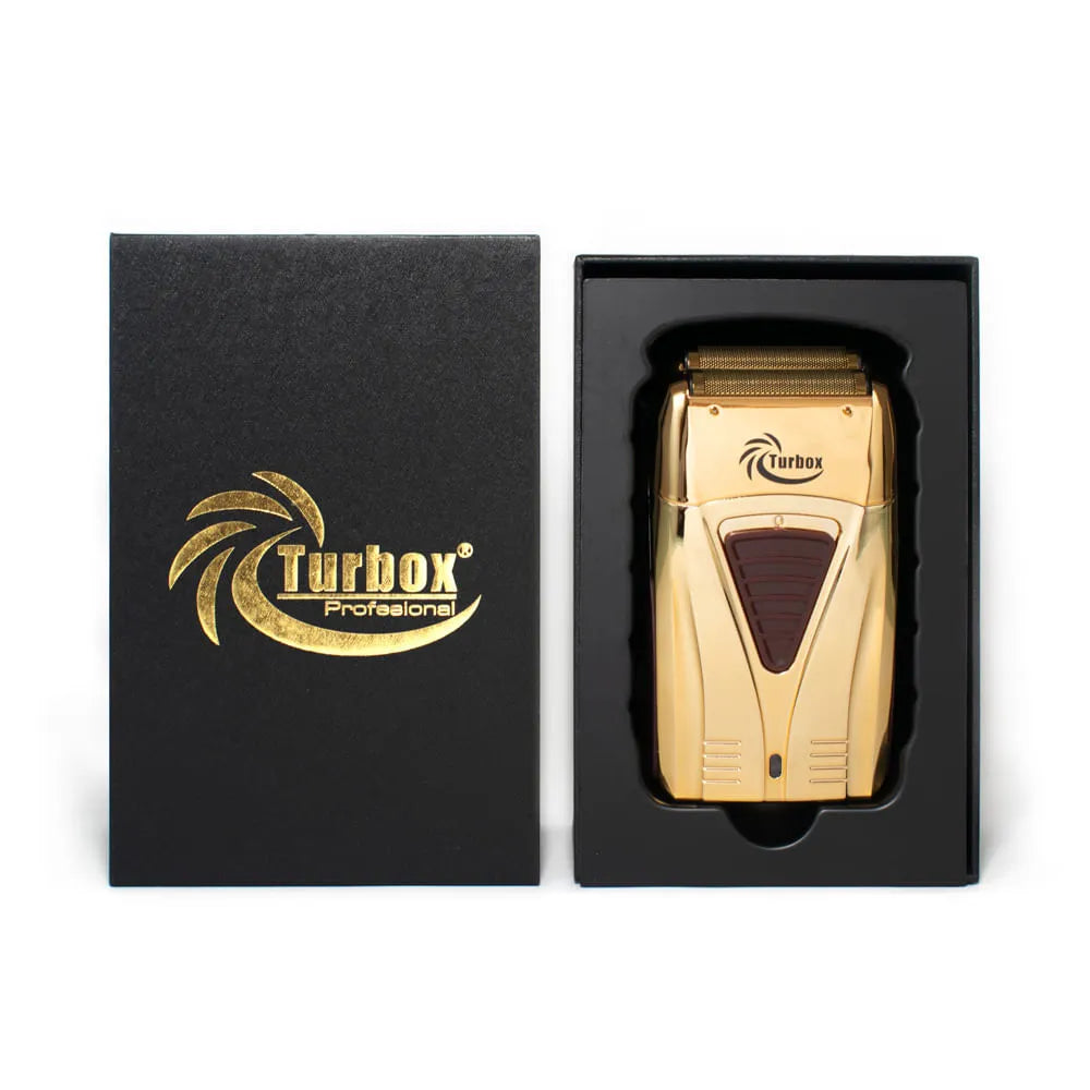 Turbox Titanium Gold Edition – Afeitadora Shaver Profesional Dorada
