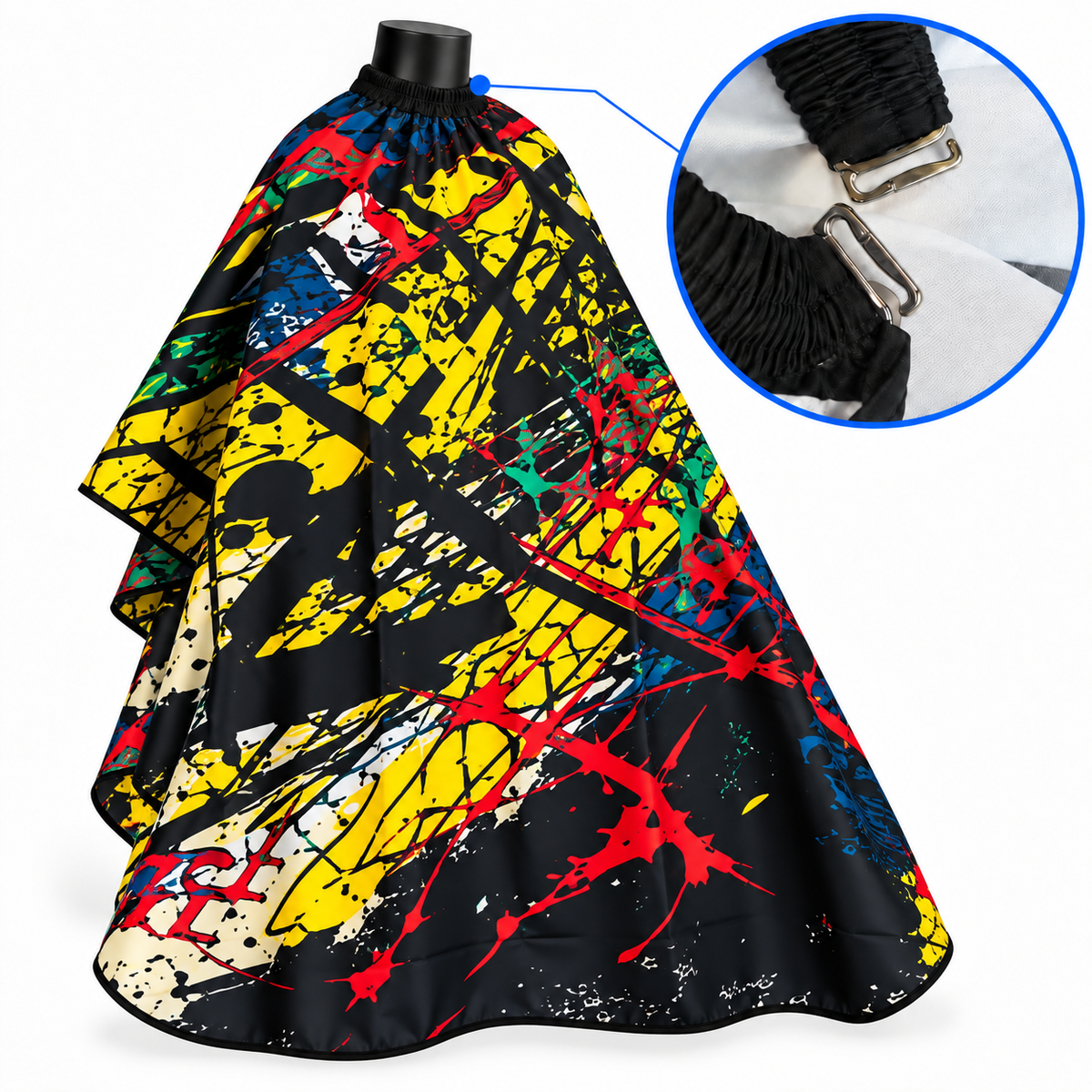 Capa FK para Barbería Estampado Urbano Multicolor con Broche