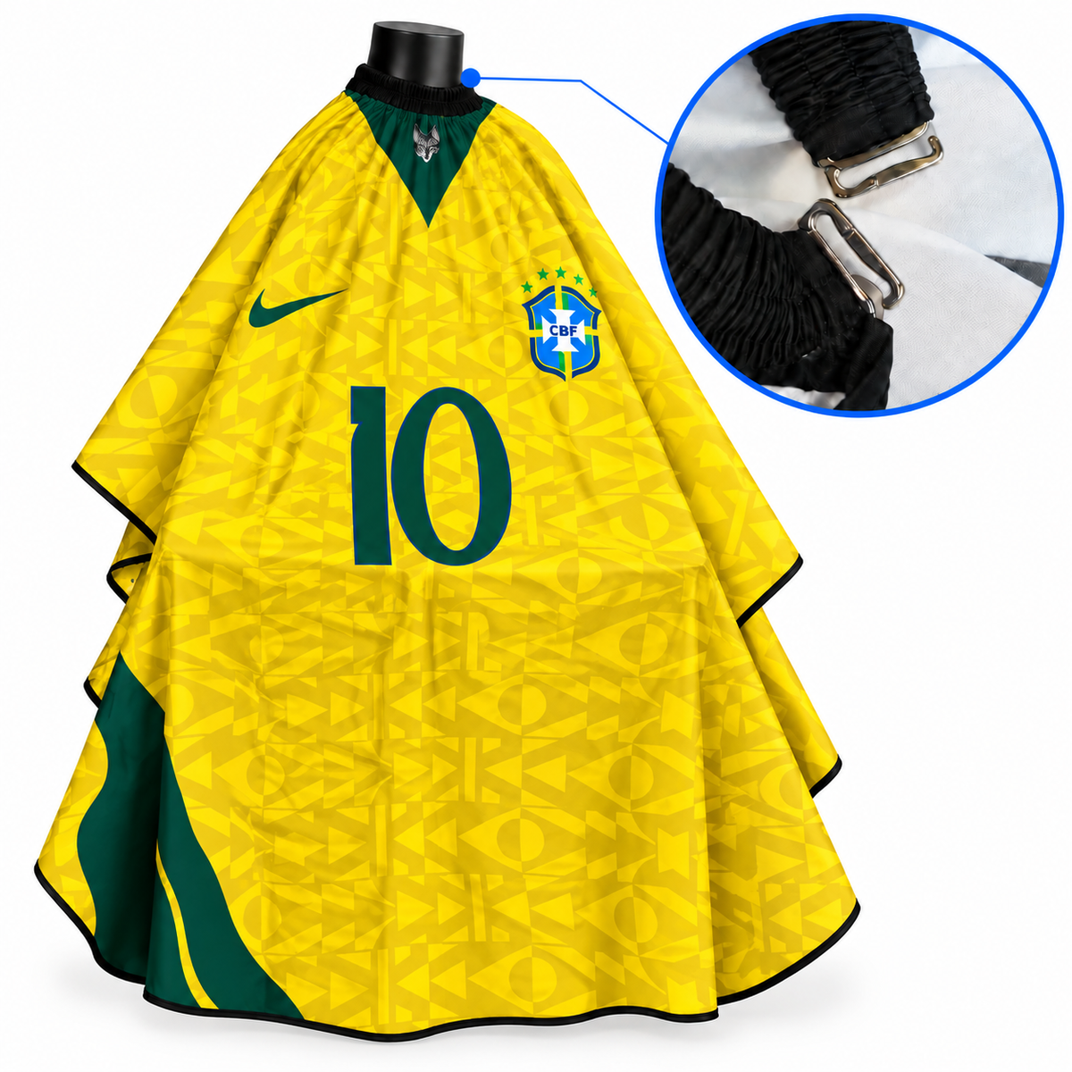 Capa Sublimada Brasil para Barbería con Broche