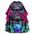 Capa para Barbero Monkey Urbana con Broche – Diseño Multicolor