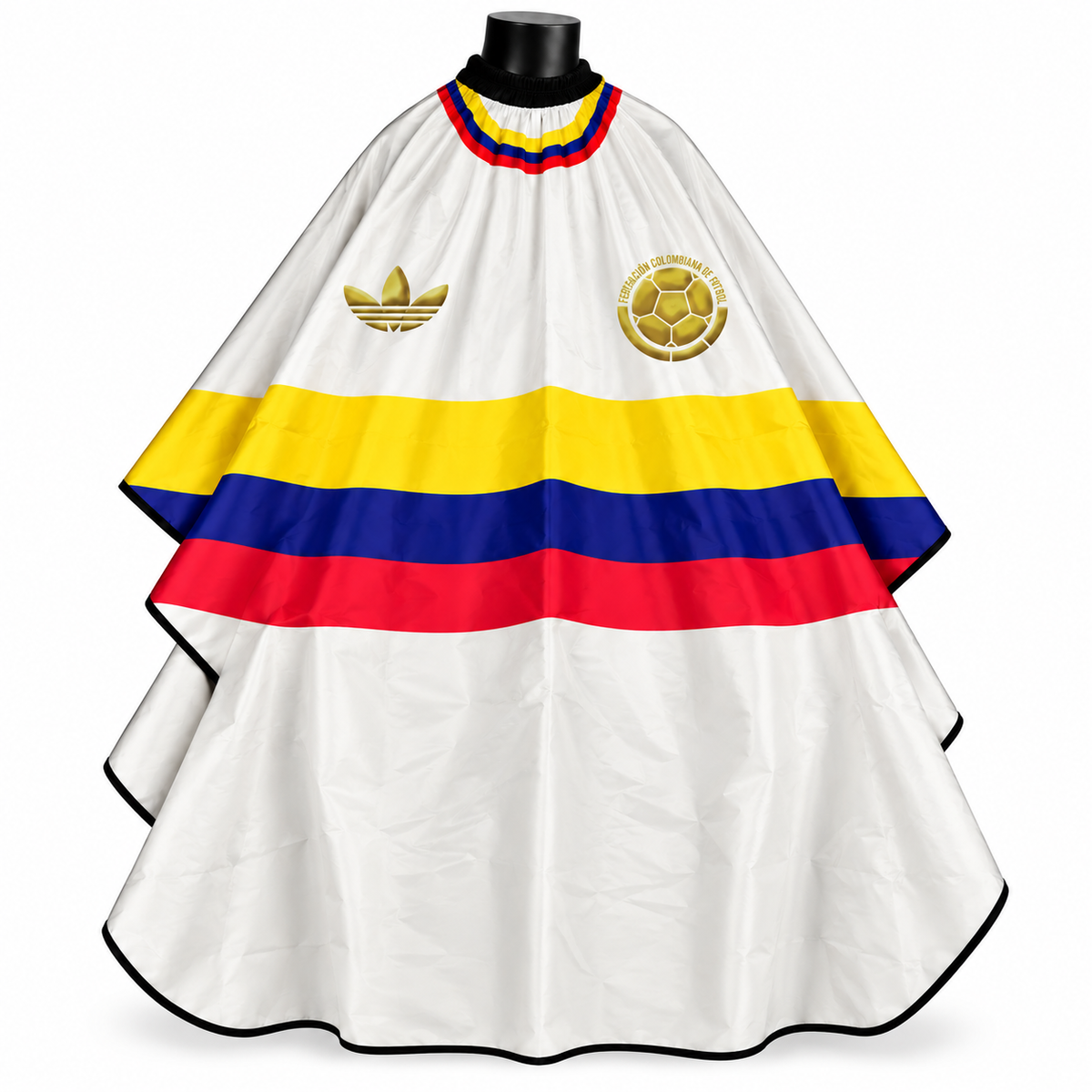 Capa Sublimada Colombia Classic para Barbería con Broche