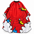 Capa de Barbería para Niño Trueno Roja con Broche