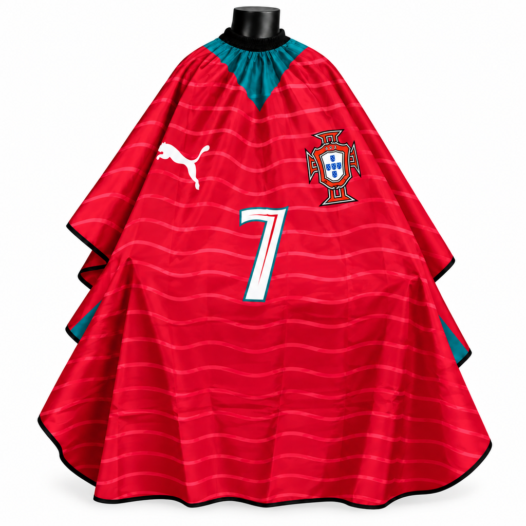 Capa Sublimada Portugal para Barbería con Broche