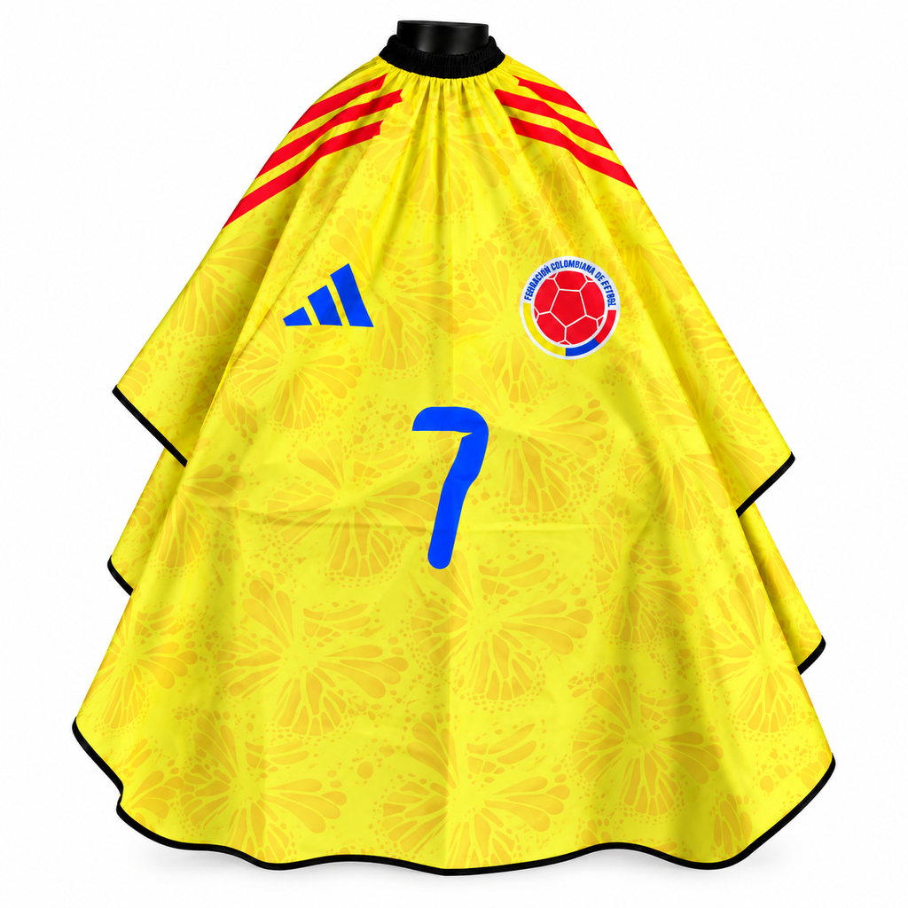 Capa Sublimada Colombia para Barbería con Broche
