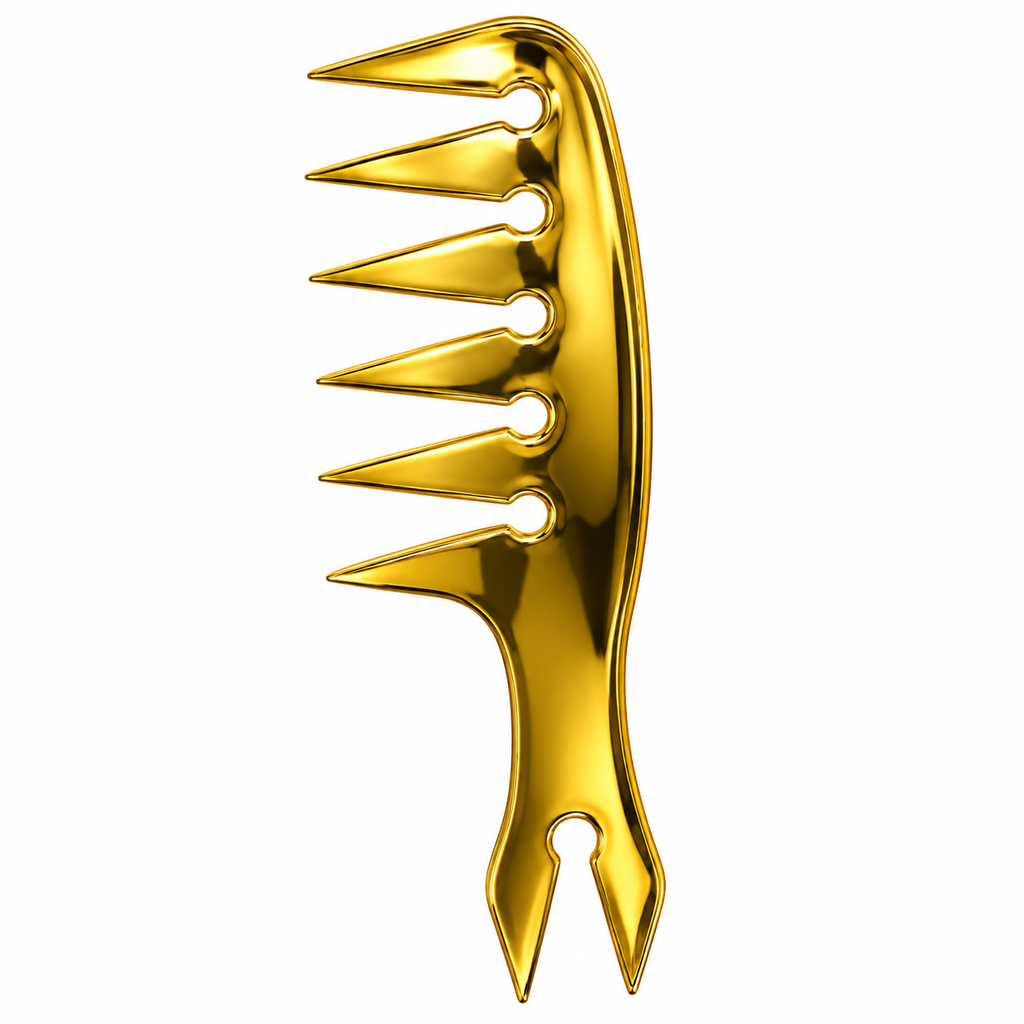 Peine Dorado de Dientes Anchos para Dar Forma al Cabello