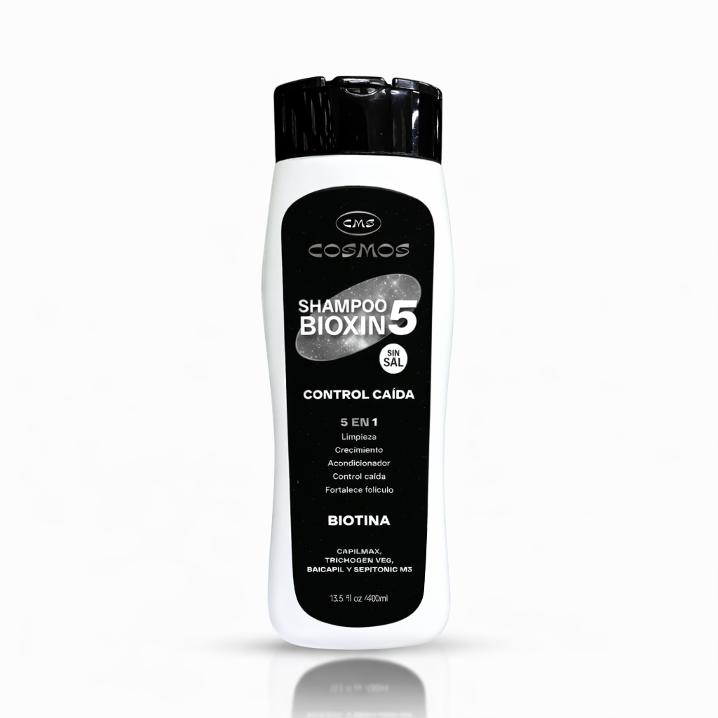 Shampoo Cosmos Bioxin 5 Control Caída con Biotina 400 ml