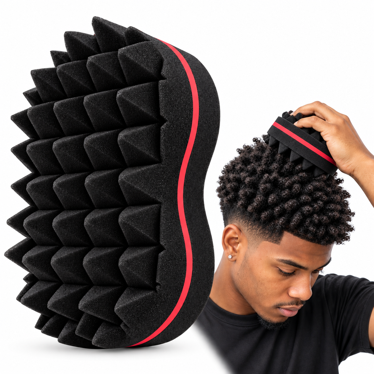 Twist Doble Grande Rojo Para Rizos