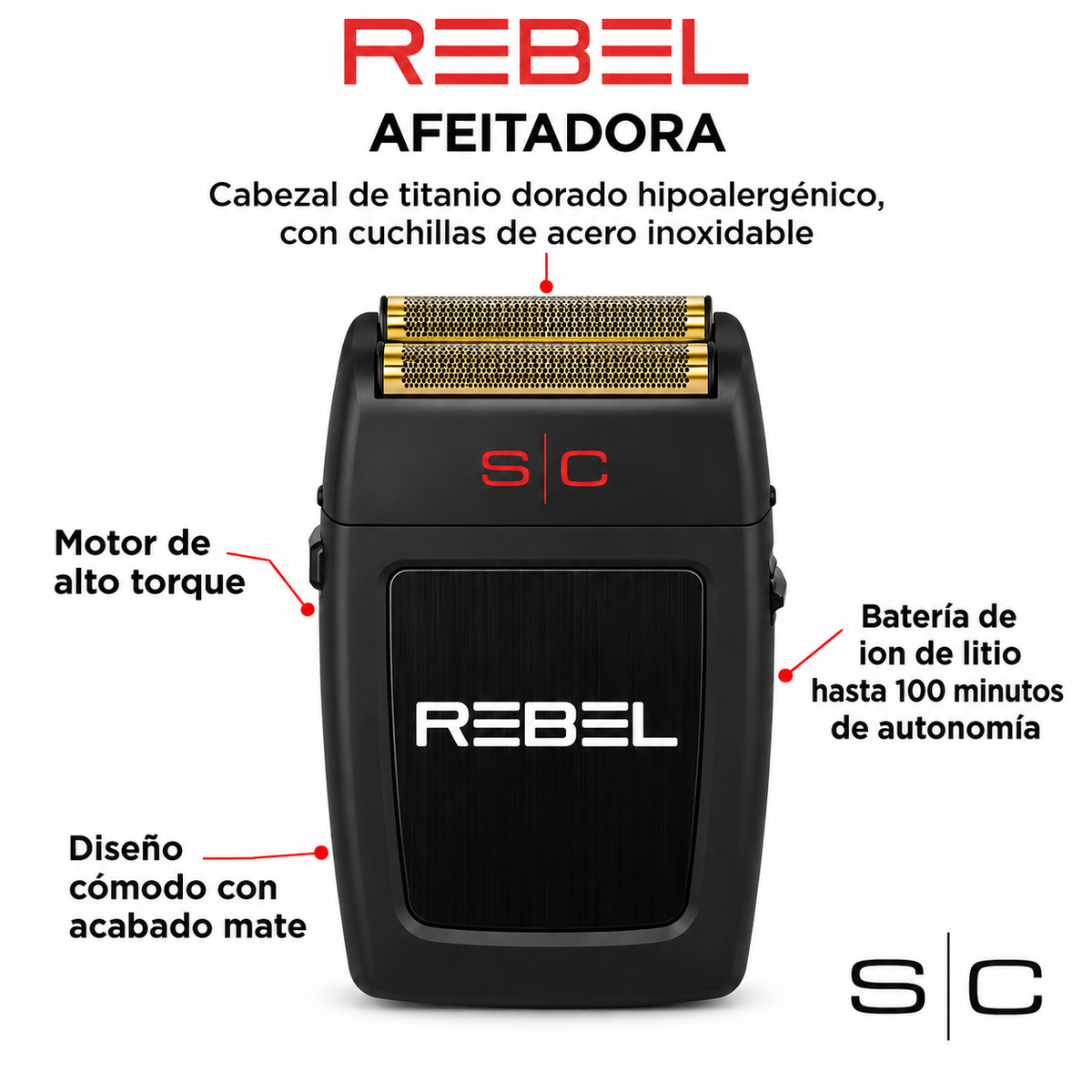 Shaver StyleCraft Rebel Profesional – 11.000 RPM
