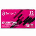 Guantes de Nitrilo Fucsia Sempro Talla M – 100 Unidades