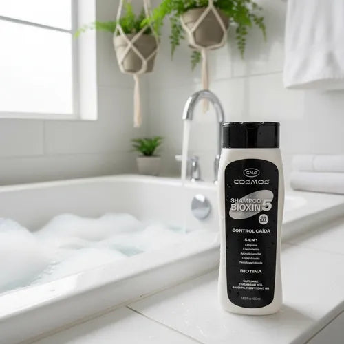 Shampoo Cosmos Bioxin 5 Control Caída con Biotina 400 ml