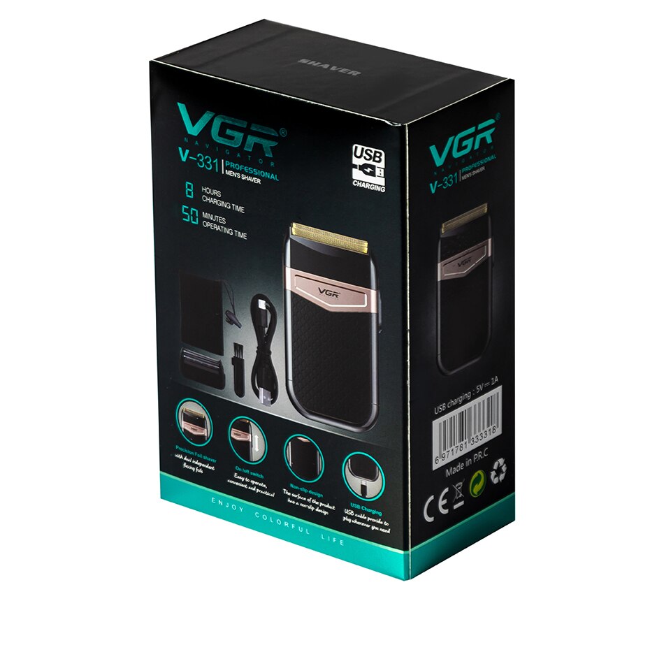 VGR V-331 – Afeitadora Shaver Recargable USB Uso Personal