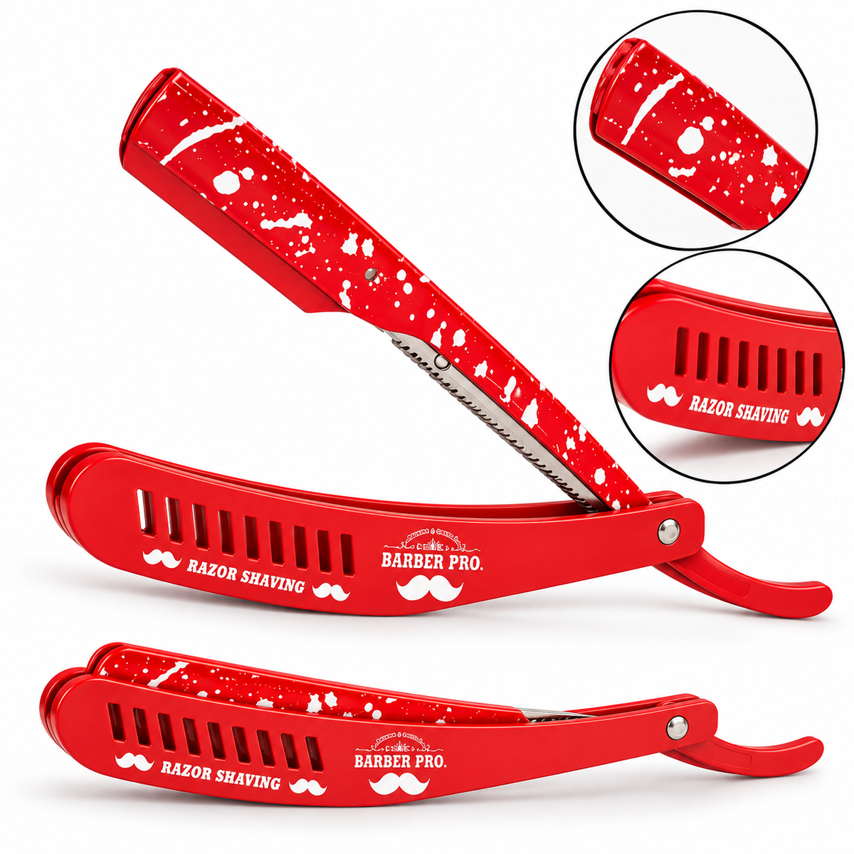 Barbera de Riel Roja Barber Pro para Afeitado y Perfilado