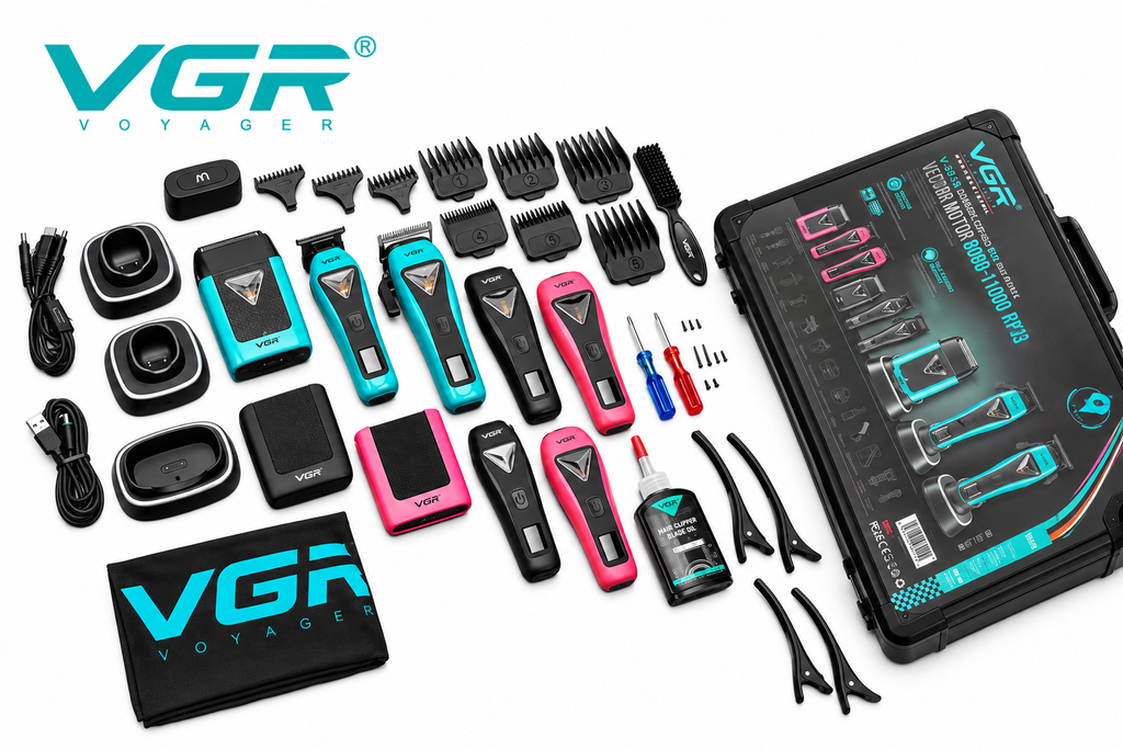 Combo Profesional VGR V-035 S3 3 en 1 – Máquina, Patillera y Shaver