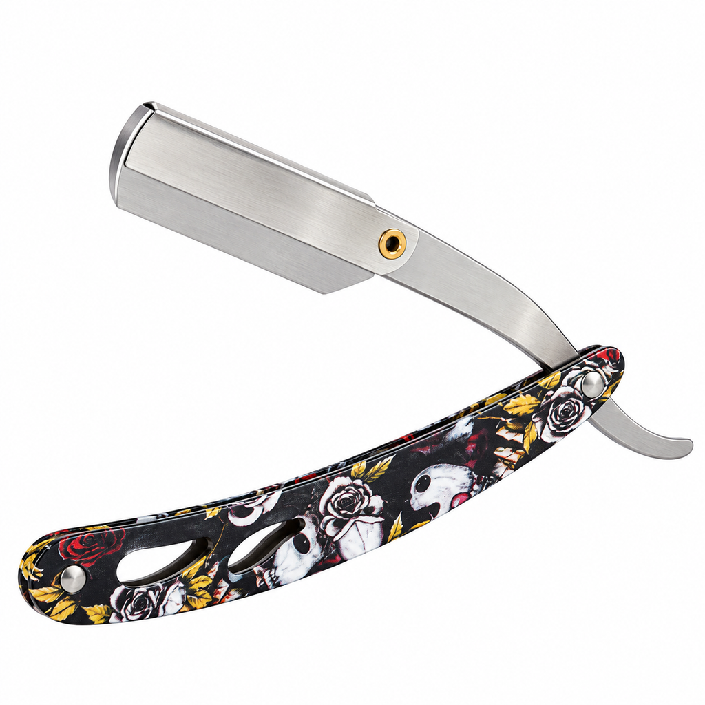 Barbera Mariposa Estampada para Afeitado y Perfilado