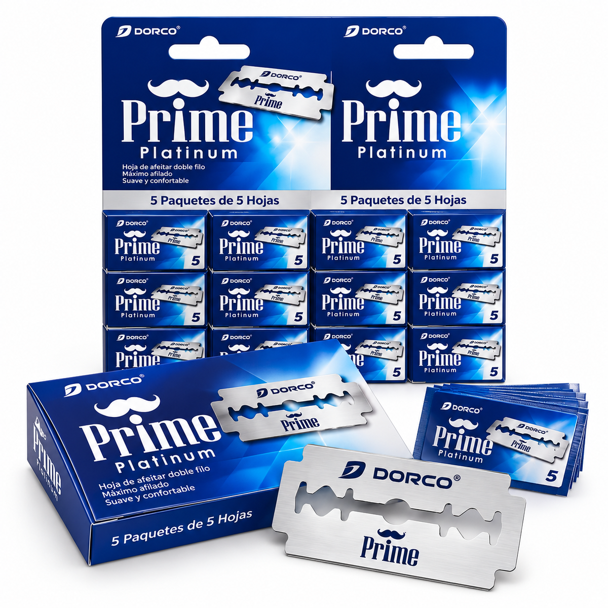 Cuchillas Dorco Prime Platinum – 60 Unidades