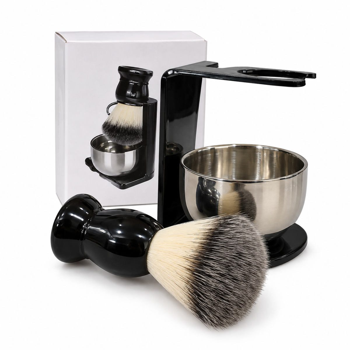 Kit Espumero para Barbería con Brocha, Tazón y Soporte
