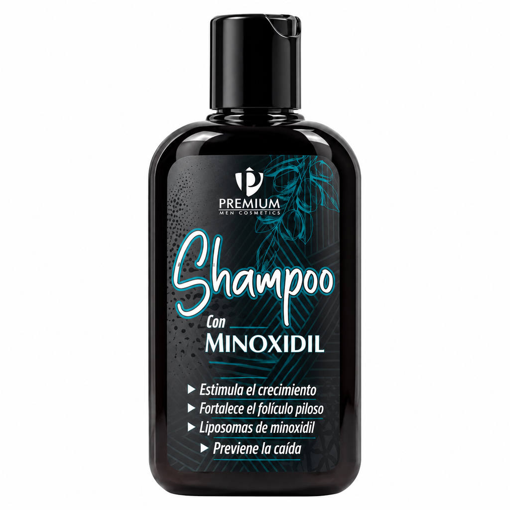 Shampoo para Barba y Cabello Premium con Minoxidil 250 ml