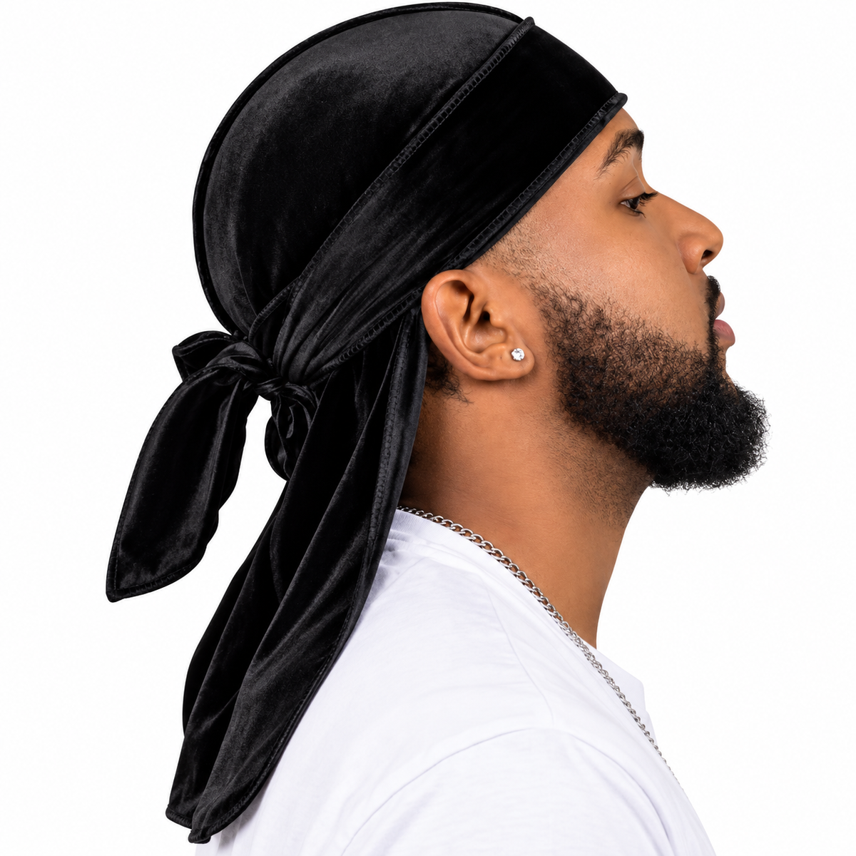 Durag Negro para Cabello – Pañoleta Ajustable