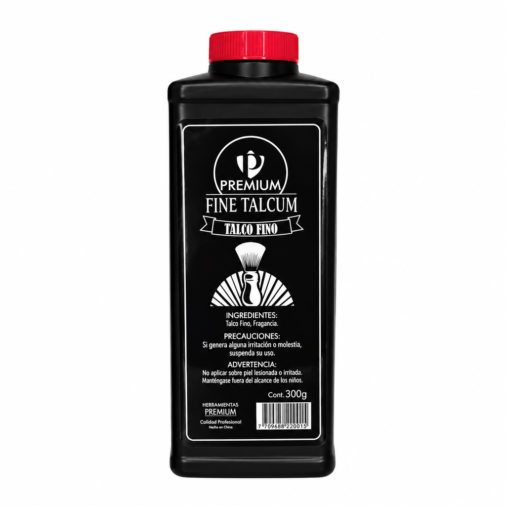 Talco Fino Premium Perfumado para Barbería 300 g