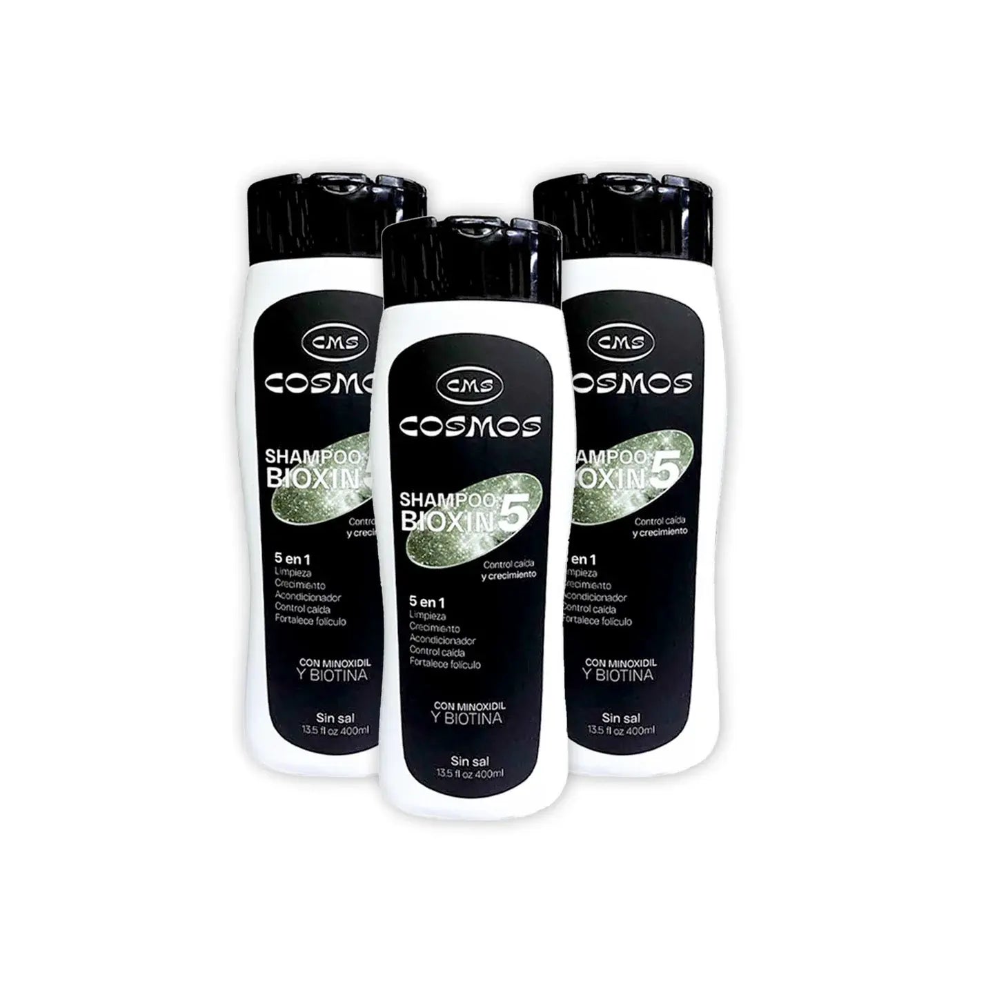 Shampoo Cosmos Bioxin 5 Control Caída con Biotina 400 ml