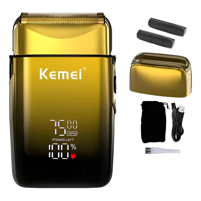 Kemei KM-TX10 – Afeitadora Shaver Profesional Recargable USB con Display LCD